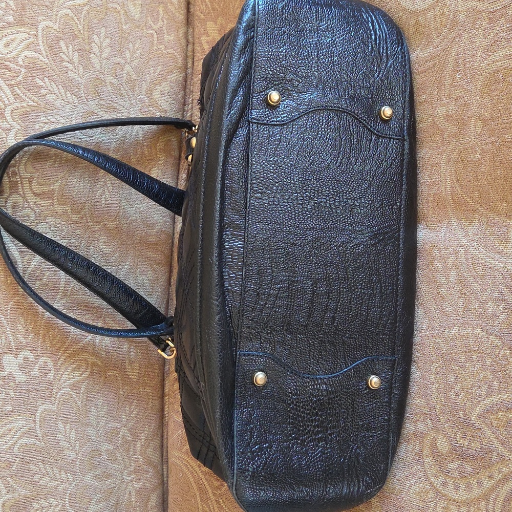 Brahmin Amy Rivington Black Leather Quilted Handbag - Picture 6 of 9